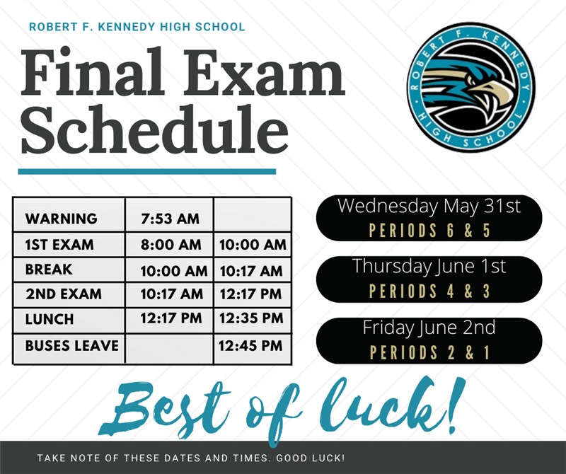  Spring Semester Finals Schedule